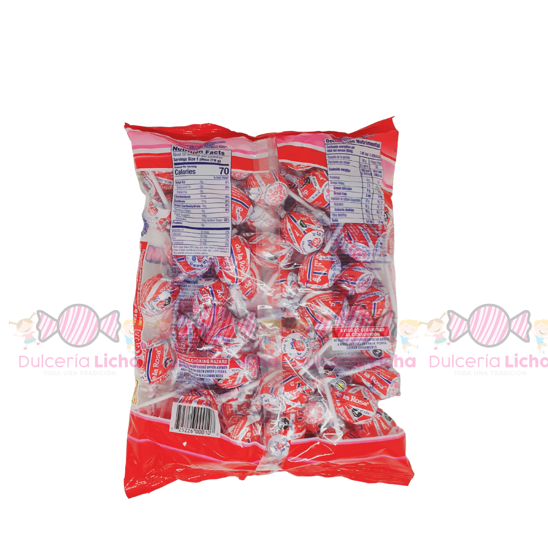 De La Rosa Paleta Jumbo Cereza 50pz Dulcería Licha