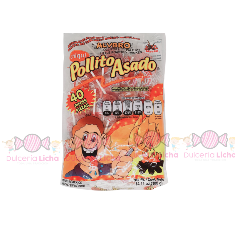 ALVBRO CHIQUI POLLITO ASADO 40PZ - Dulcería Licha
